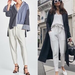 New Zara Knit High Rise Joggers Ribbed Blogger Favorite